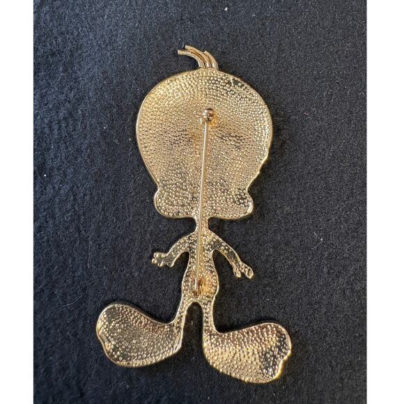 Tweety Bird Pin Rhinestone Crystal Brooch Retired - Picture 2 of 2